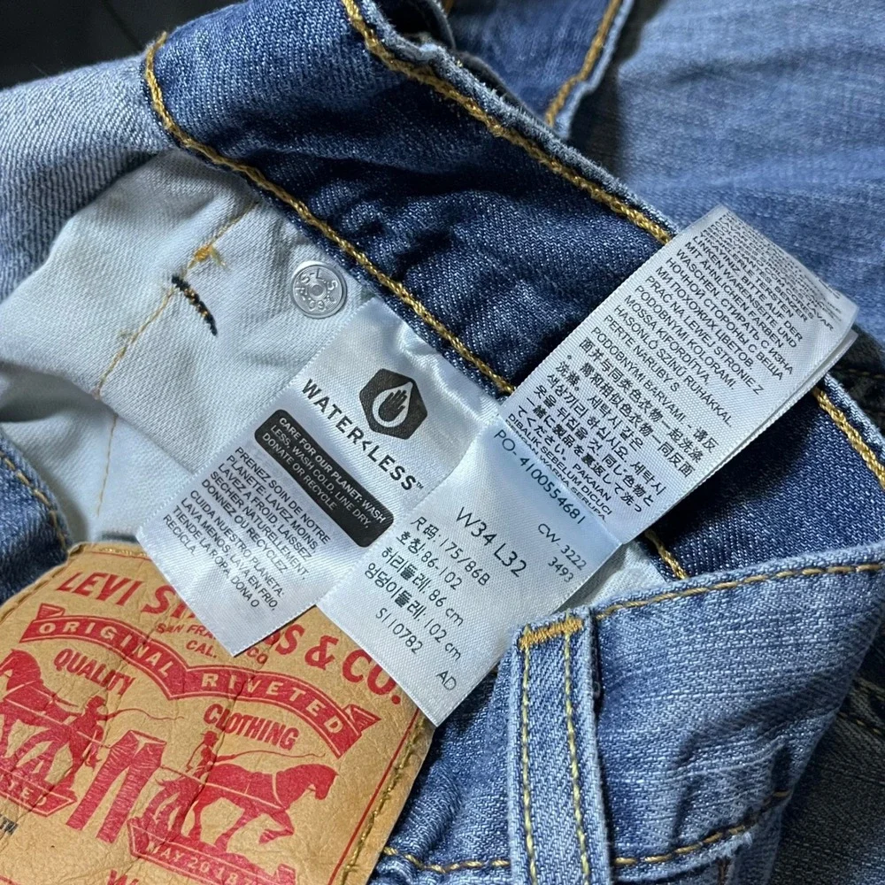 Levi's 527 Bootcut Jeans 34x32 Blue Denim Baggy Y2K Skater